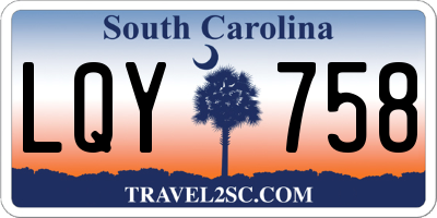 SC license plate LQY758
