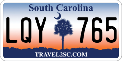 SC license plate LQY765