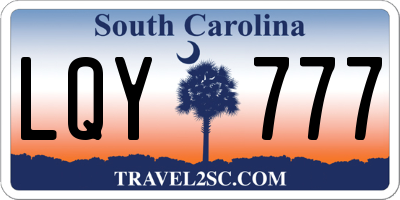 SC license plate LQY777
