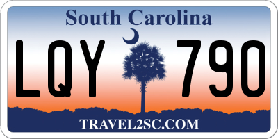SC license plate LQY790