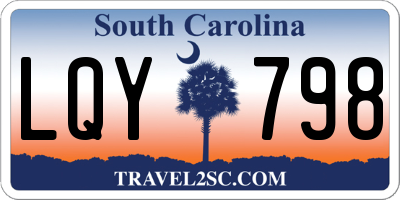 SC license plate LQY798