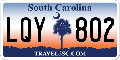 SC license plate LQY802