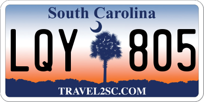 SC license plate LQY805