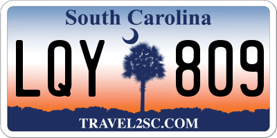 SC license plate LQY809