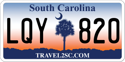 SC license plate LQY820