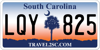 SC license plate LQY825