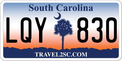 SC license plate LQY830