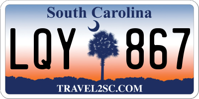 SC license plate LQY867