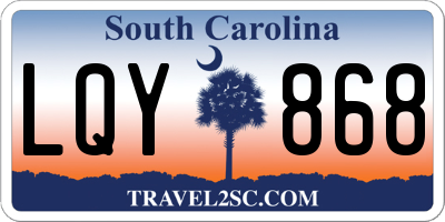 SC license plate LQY868