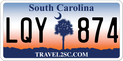 SC license plate LQY874