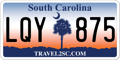 SC license plate LQY875