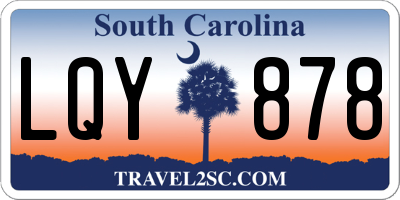 SC license plate LQY878