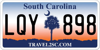 SC license plate LQY898