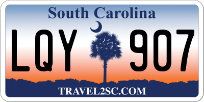 SC license plate LQY907