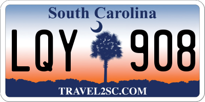 SC license plate LQY908