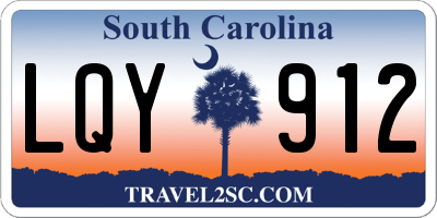 SC license plate LQY912
