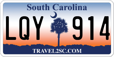 SC license plate LQY914