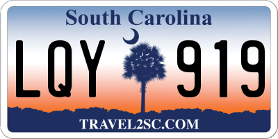 SC license plate LQY919