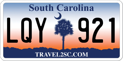 SC license plate LQY921