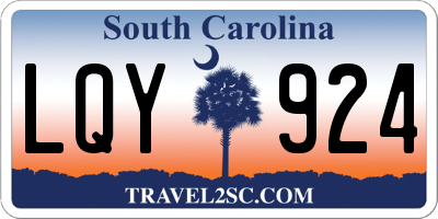 SC license plate LQY924