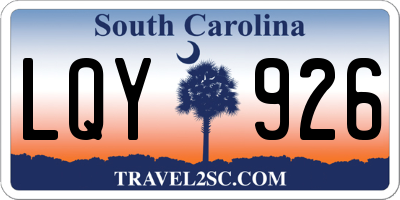 SC license plate LQY926