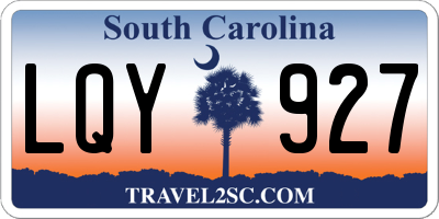 SC license plate LQY927