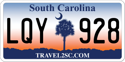 SC license plate LQY928