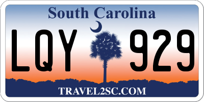 SC license plate LQY929