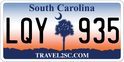 SC license plate LQY935