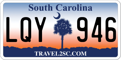 SC license plate LQY946