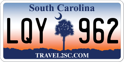 SC license plate LQY962