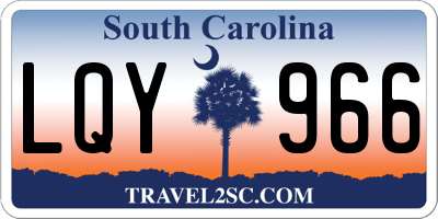 SC license plate LQY966