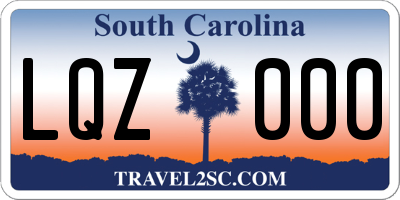 SC license plate LQZ000