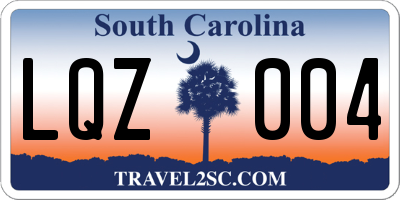 SC license plate LQZ004