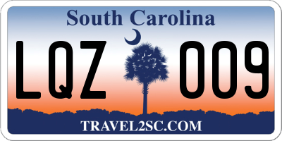 SC license plate LQZ009