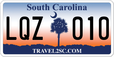 SC license plate LQZ010