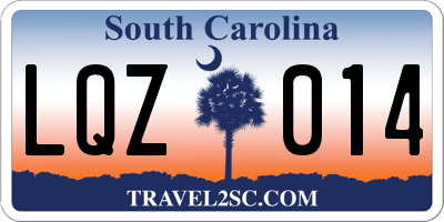 SC license plate LQZ014