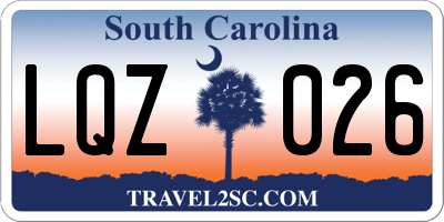 SC license plate LQZ026