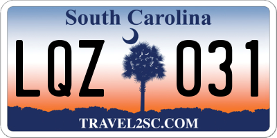 SC license plate LQZ031