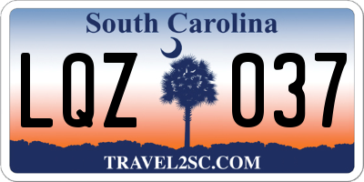 SC license plate LQZ037