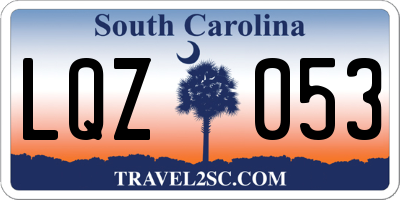 SC license plate LQZ053