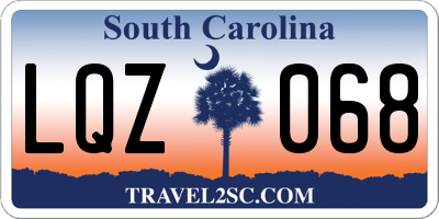 SC license plate LQZ068