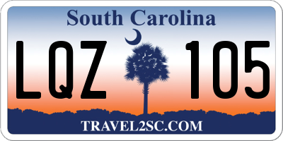 SC license plate LQZ105