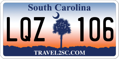 SC license plate LQZ106
