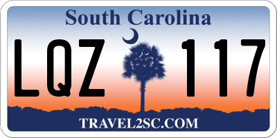 SC license plate LQZ117