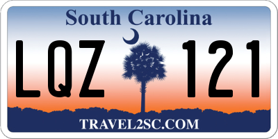 SC license plate LQZ121