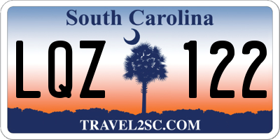 SC license plate LQZ122