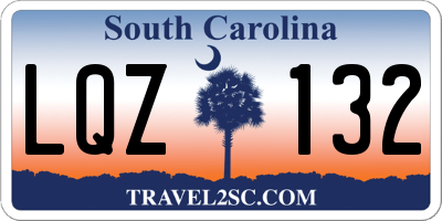 SC license plate LQZ132