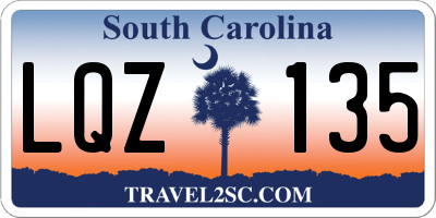 SC license plate LQZ135