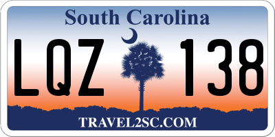 SC license plate LQZ138